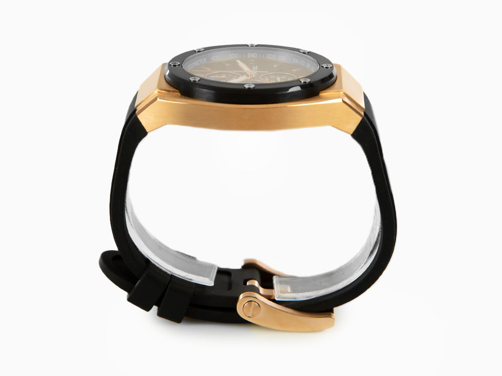 TW SteelCeo Tech 44mm Quartz Uhr, Schwarz, 44 mm, Kautschukband, 10 atm, CE4103