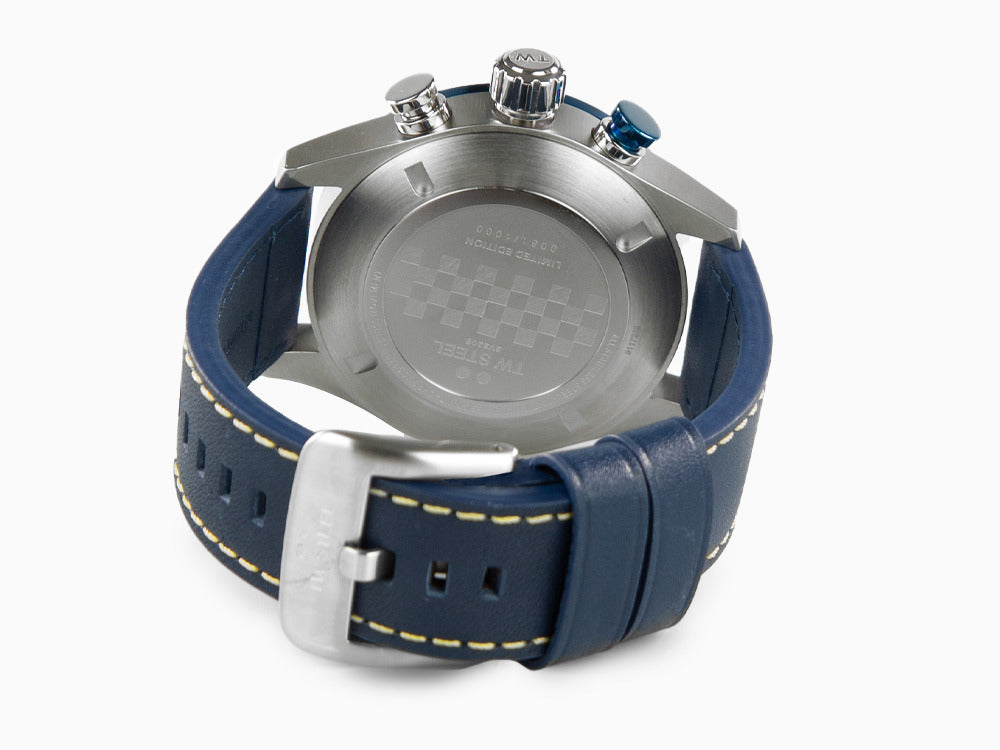 TW Steel Fast Lane Quartz Uhr, Grau, 48 mm, Lederband, 10 atm, SVS208