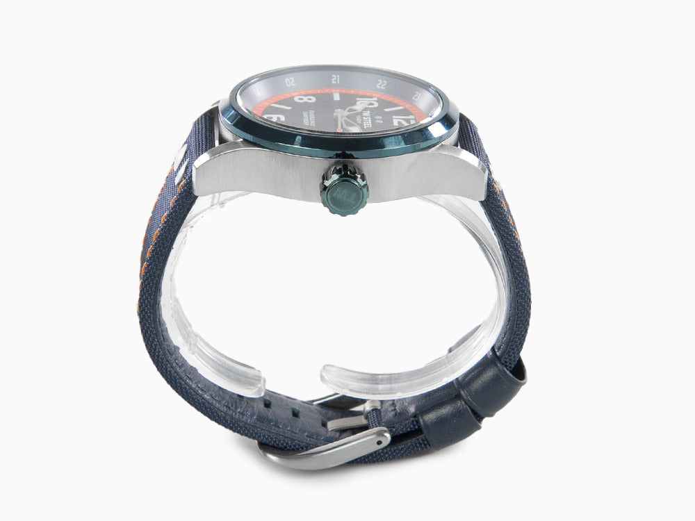 TW Steel WRC Quartz Uhr, Blau, 45 mm, Leinenuhrband, 10 atm, VS92