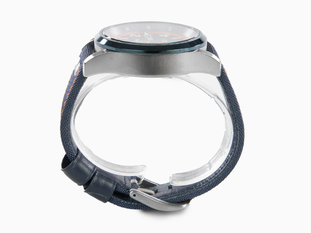 TW Steel WRC Quartz Uhr, Blau, 45 mm, Leinenuhrband, 10 atm, VS92
