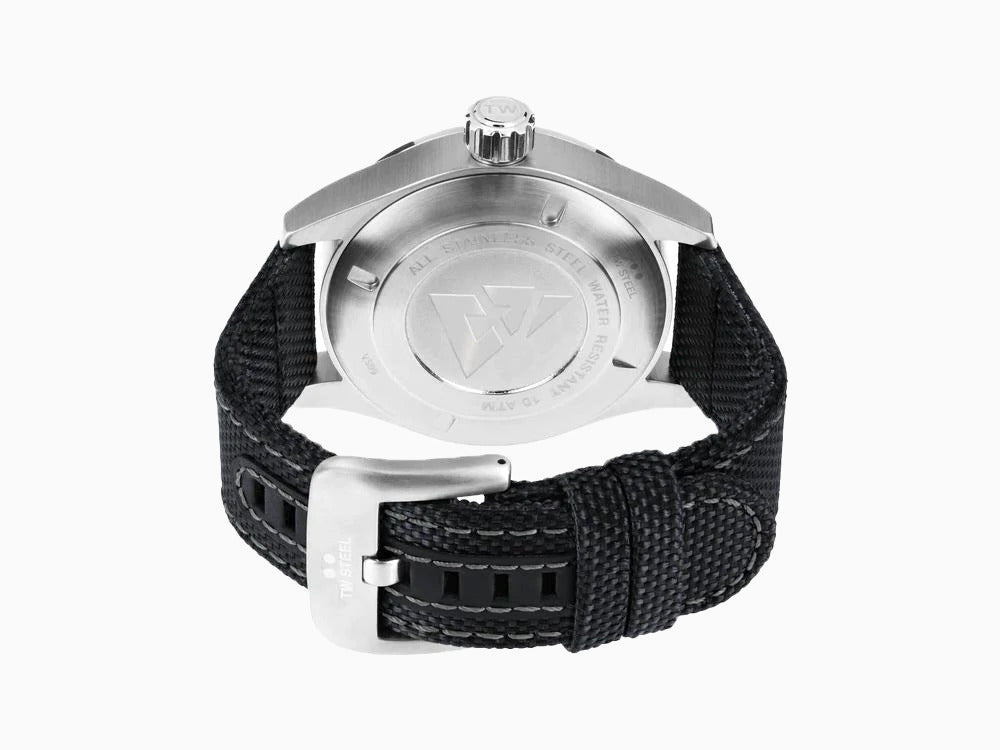 TW Steel Blast Quartz Uhr, Schwarz, 45 mm, Leinenuhrband, 10 atm, VS99