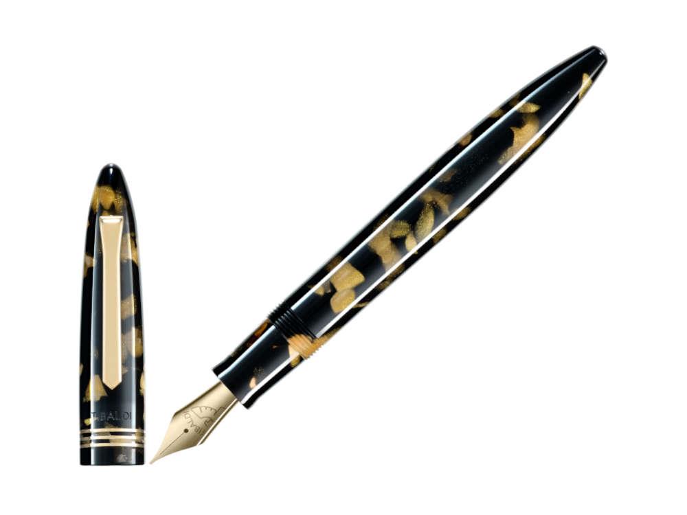 Tibaldi Bononia Black Gold Füllfederhalter, Vergoldet, BNN-1082-FP