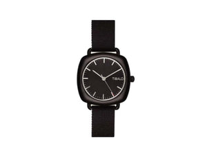Tibaldi Ladies Quartz Uhr, Schwarz, 32 mm, Leinenuhrband, TMF-237-GG