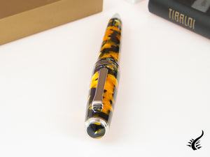 Tibaldi Nº60 Amber Yellow Kugelschreiber, Palladium Akzenten, N60-550-BP
