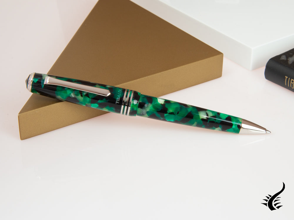 Tibaldi Nº60 Emerald Green Kugelschreiber, Grün, Palladium Akzenten, N60-489-BP