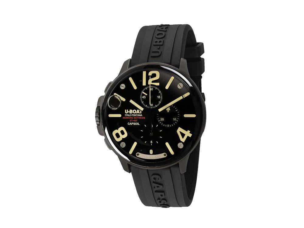 U-Boat Capsoil Chrono Quartz Uhr, Titan, Schwarz, 45mm, Limitierte Auflage, 8897