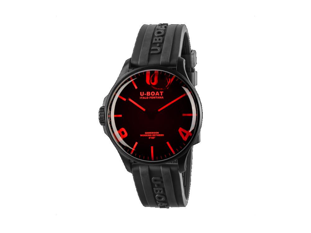 U-Boat Capsoil Darkmoon Red 44 IPB Quartz Uhr, Schwarz, 44 mm, 8466/A