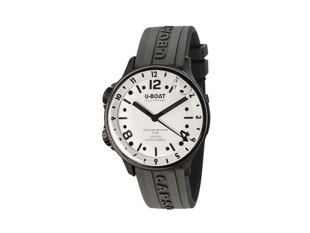 U-Boat Capsoil Doppiotempo Quartz Uhr, DLC, Weiss, 45 mm, 8889