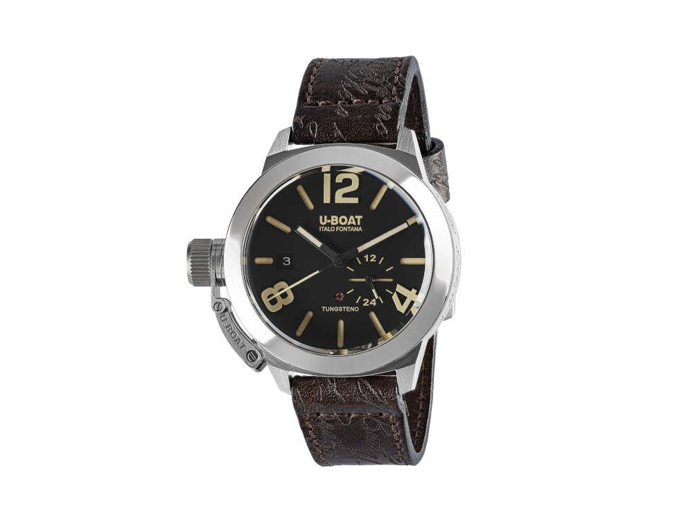 U-Boat Classico 42 Tungsteno Automatik Uhr, Schwarz, 42 mm, Lederband, 8893