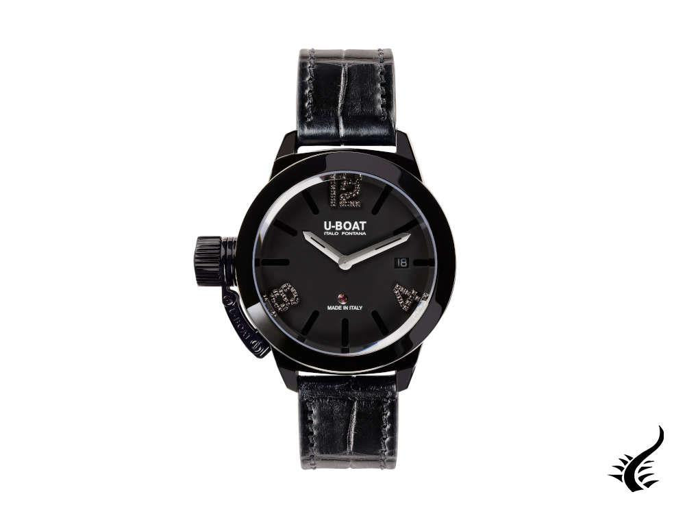 U-Boat Classico Automatik Uhr, Edelstahl 316L , IPB, Schwarz, 40mm, 6951