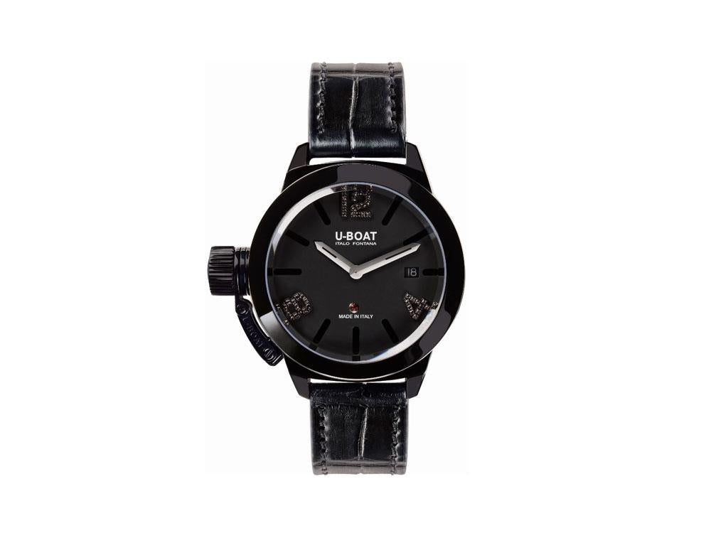 U-Boat Classico Automatik Uhr, Edelstahl 316L , IPB, Schwarz, 40mm, 6951