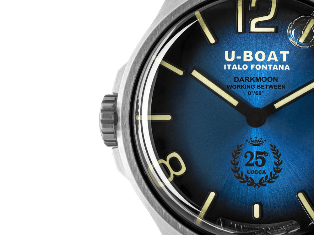 U-Boat Capsoil Darkmoon 25° SS Blue Soleil Quartz Uhr, Limitierte Edition, 2029