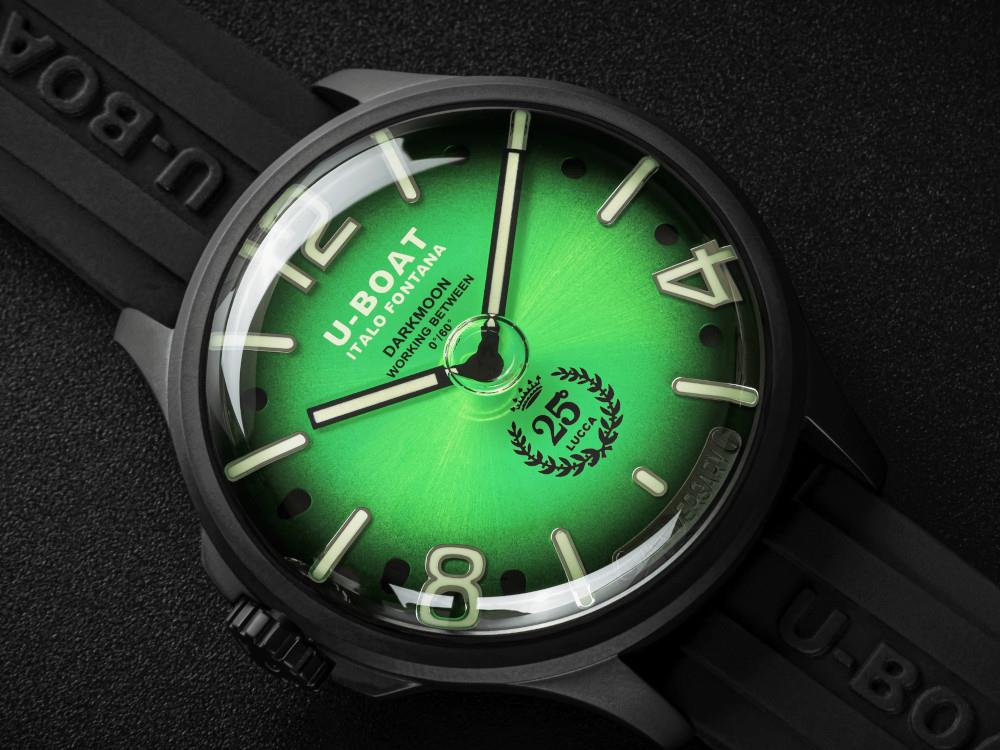U-Boat Capsoil Darkmoon 25° Green Soleil PVD Quartz Uhr, Limitierte Ed, 2030