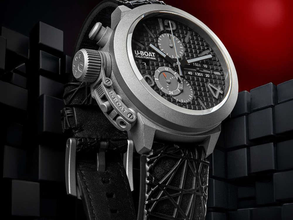 U-Boat Classico Automatik Uhr, Titan, Schwarz, 45 mm, Limitierte Edition, 3004