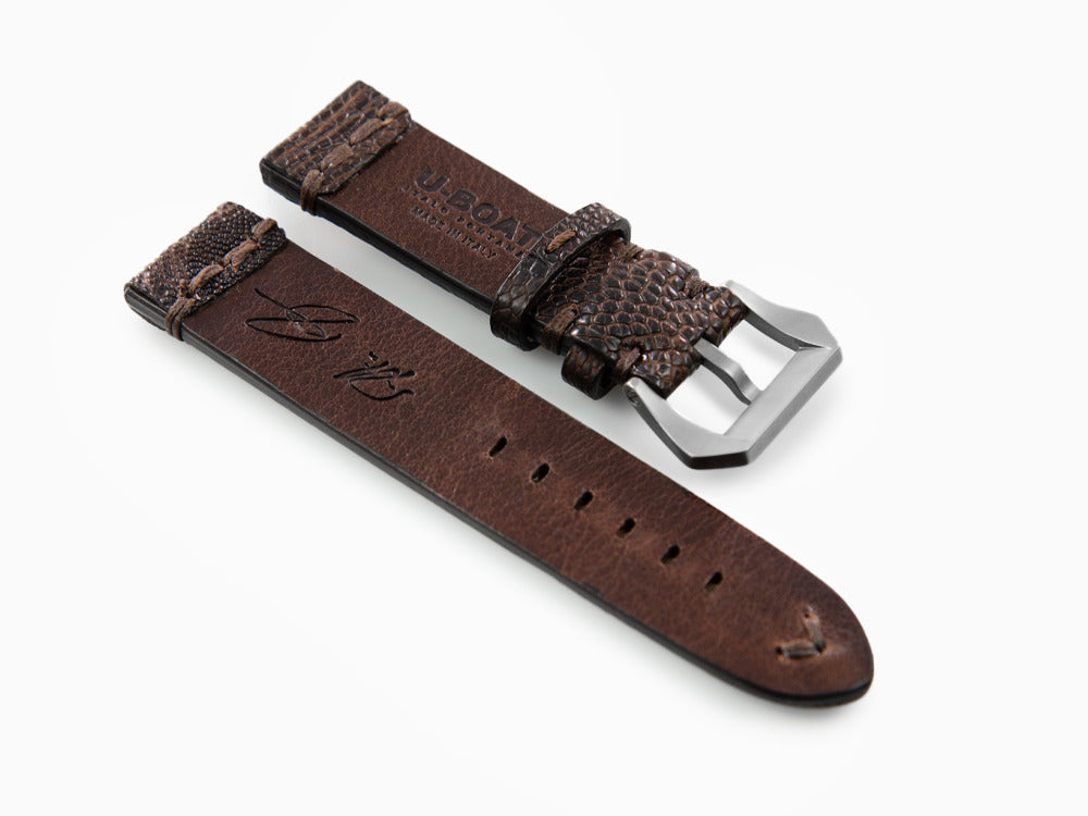 U-Boat Accesorios Armband, Straßenleder, Braun, 23mm., Edelstahl, 3022