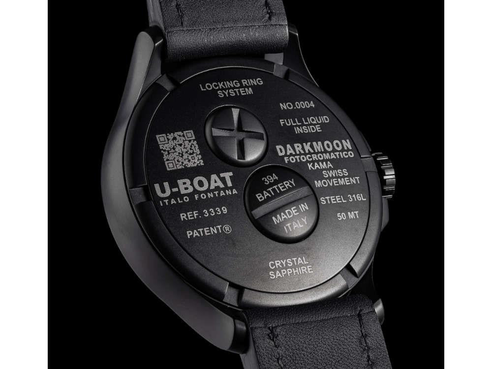 U-Boat Capsoil Darkmoon Kama PVD Quartz Uhr, 46.5 mm, Grau, 3339