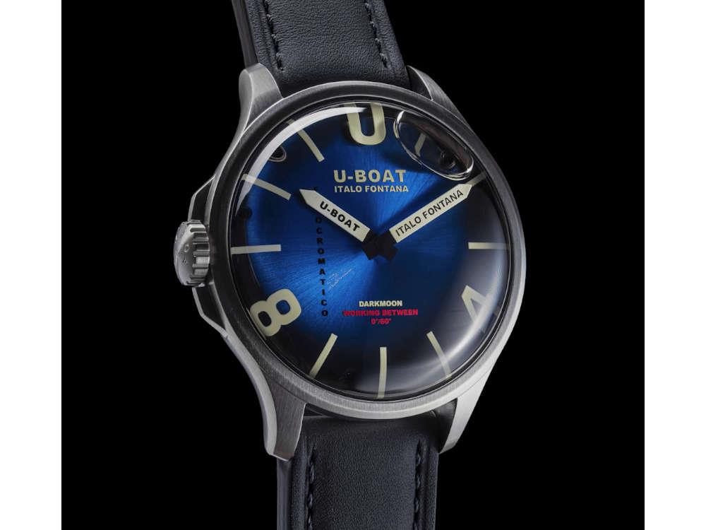 U-Boat Capsoil Darkmoon Kama SS Quartz Uhr, 46.5 mm, Blau, 3340