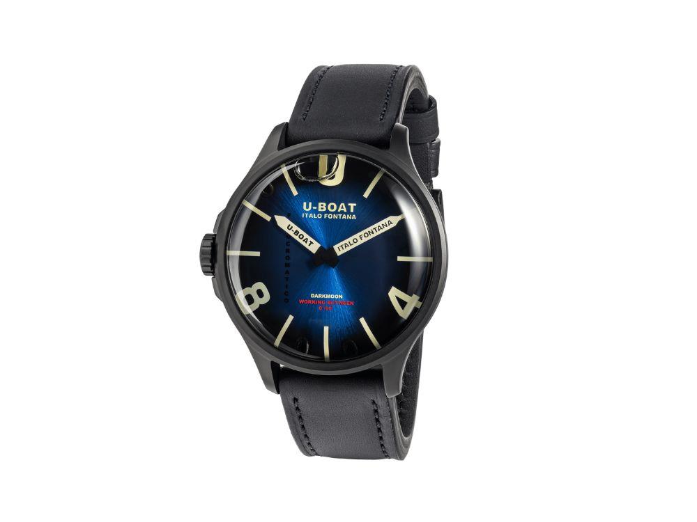 U-Boat Capsoil Darkmoon Kama PVD Quartz Uhr, 46.5 mm, Blau, 3341