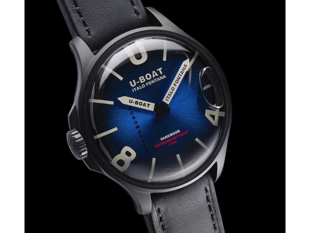 U-Boat Capsoil Darkmoon Kama PVD Quartz Uhr, 46.5 mm, Blau, 3341