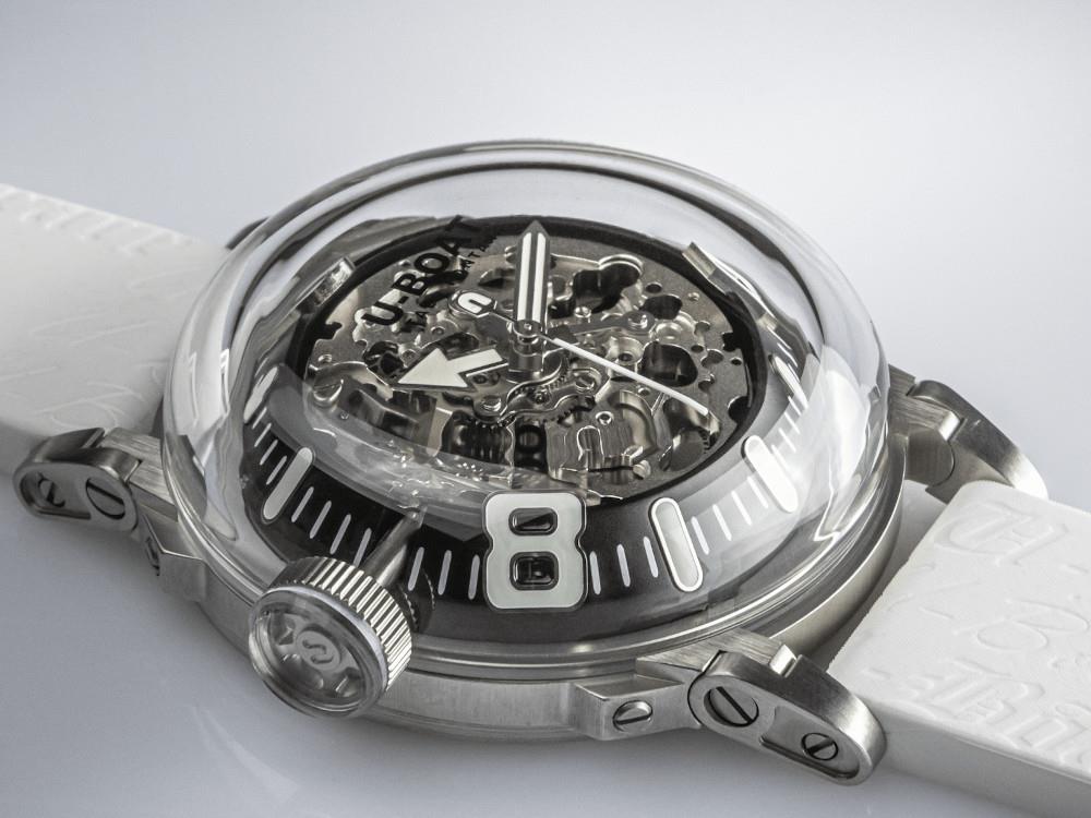 U-Boat U-65 Automatik Uhr, Edelstahl 316L, 44 mm, Weiss, 3346