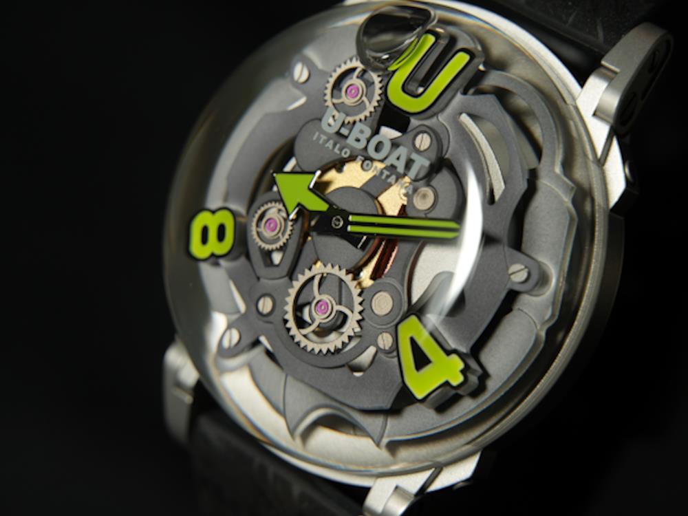 U-Boat U-65 SS Green Quartz Uhr, 44 mm, 3350