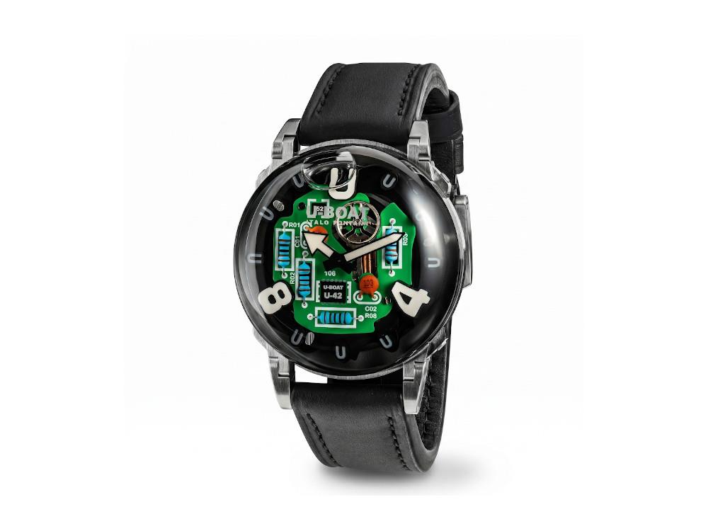 U-Boat U-65 TEK SS Quartz Uhr, 44 mm, Schwarz, 3364