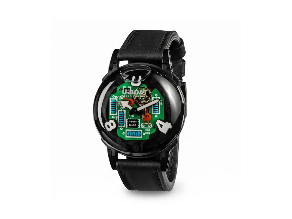 U-Boat U-65 TEK PVD Quartz Uhr, 44 mm, Schwarz, 3365