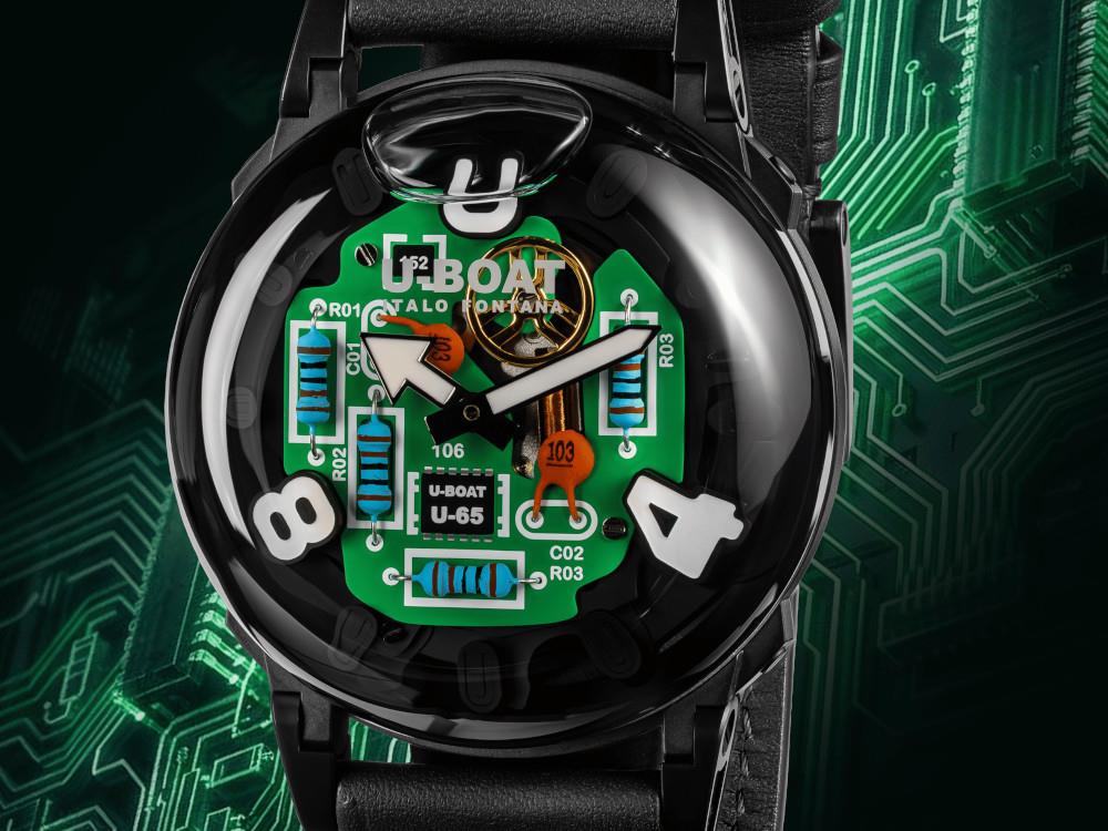 U-Boat U-65 TEK PVD Quartz Uhr, 44 mm, Schwarz, 3365