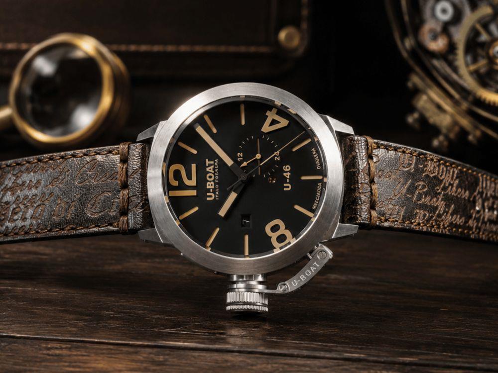 U-Boat Classico U46 AS1 Automatik Uhr, Edelstahl, Schwarz, 46 mm, 4646