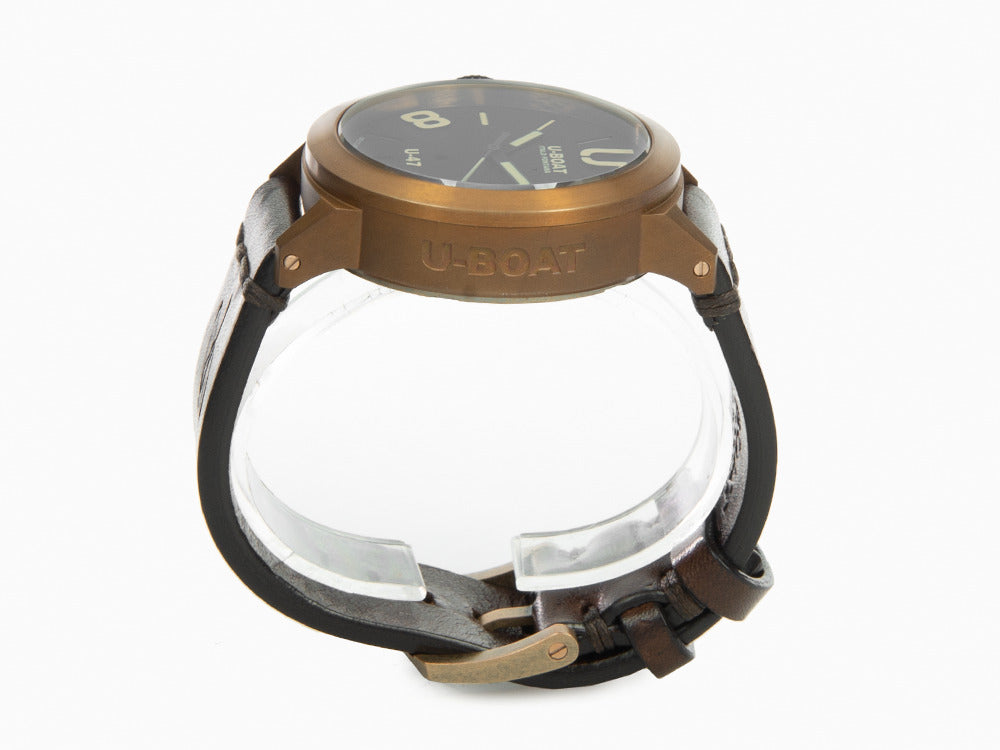 U-Boat Classico U-47 Bronzo Automatik Uhr, Bronze, Schwarz, 47 mm, Leder, 7797