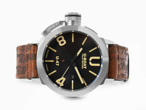 U-Boat Classico Automatik Uhr, Edelstahl 316L , Schwarz, 47mm, 8105