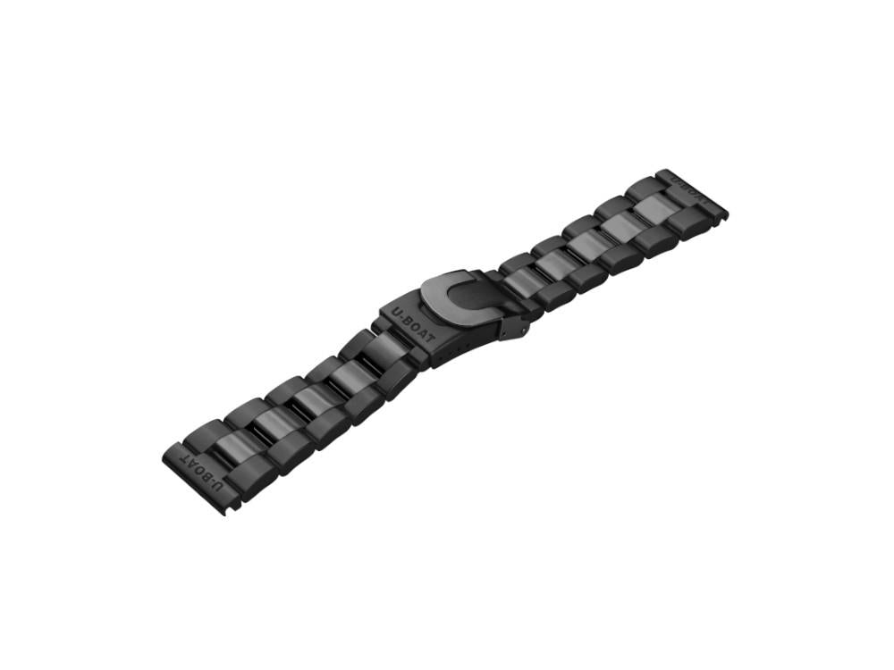 U-Boat Accesorios Armband, Edelstahl DLC beschichtet, Schwarz, 23mm., 8350/BK