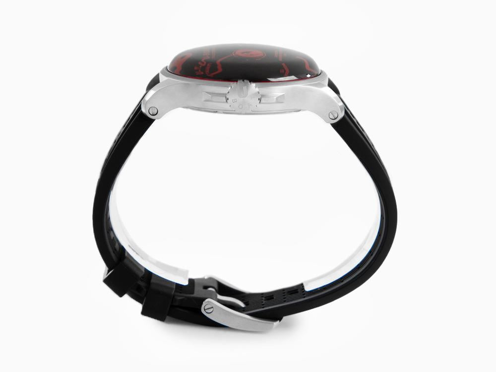 U-Boat Capsoil Darkmoon 44 Red SS Quartz Uhr, Schwarz, 44 mm, 8465/A