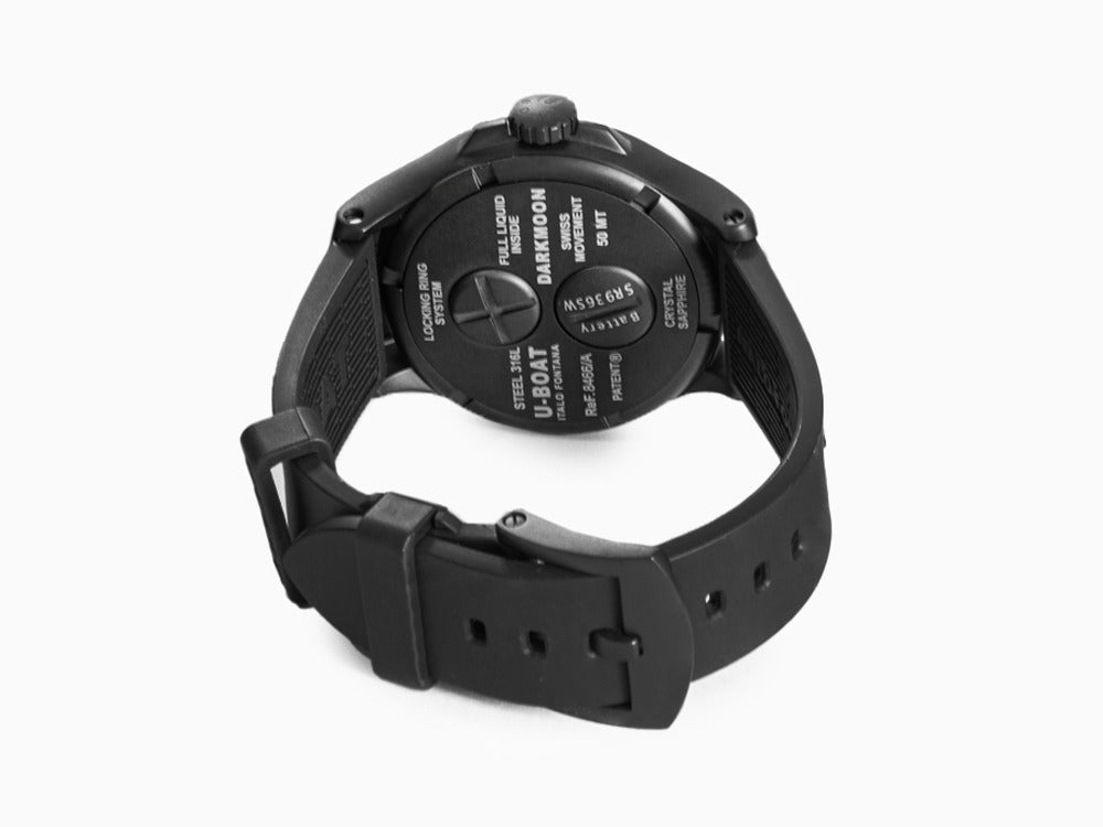 U-Boat Capsoil Darkmoon Red 44 IPB Quartz Uhr, Schwarz, 44 mm, 8466/A