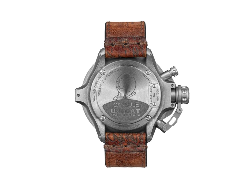 U-Boat Capsule Automatik Uhr, 50 mm, SS, Schwarz, Limitierte Edition, 8807