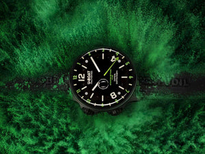 U-Boat Capsoil Doppiotempo Green Rehaut Quartz Uhr, DLC, Schwarz, 45 mm, 8840