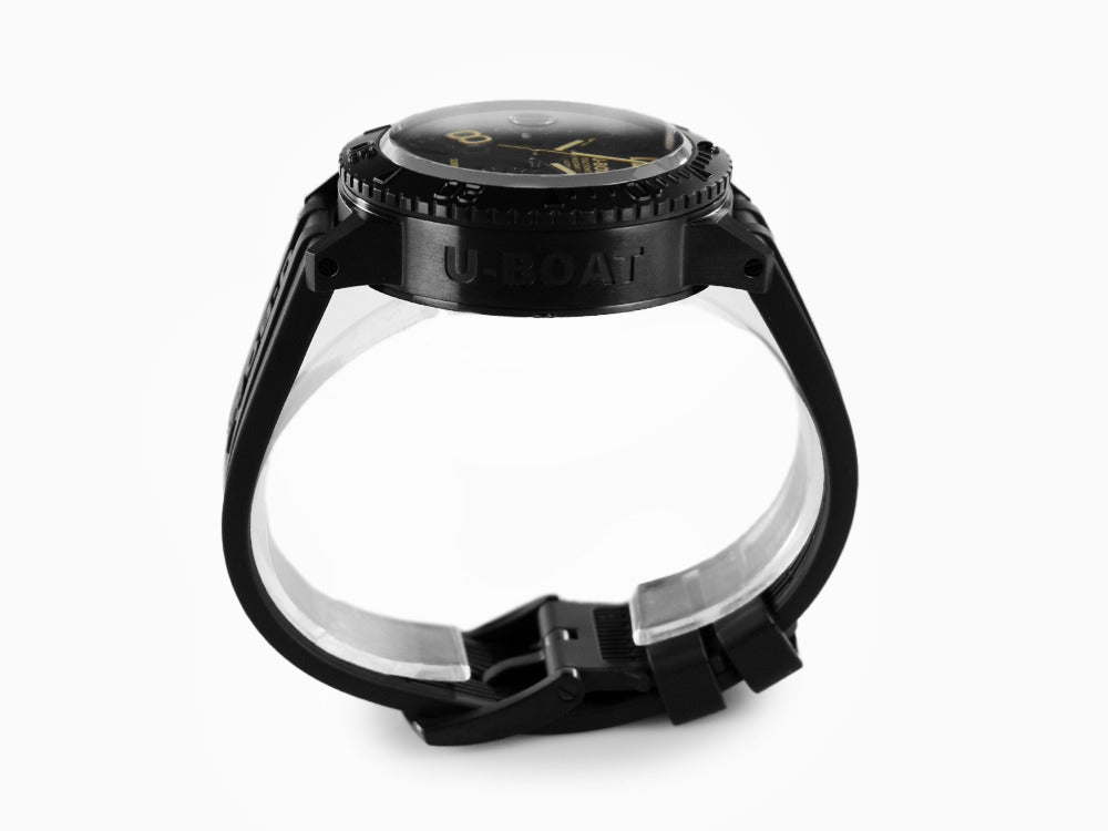 U-Boat Classico Sommerso Automatik Uhr, DLC, Schwarz, 46 mm, 30 atm, 9015