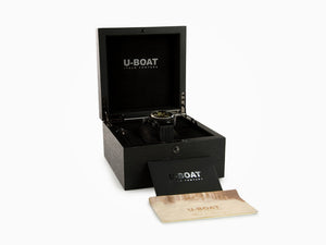 U-Boat Classico Sommerso Automatik Uhr, DLC, Schwarz, 46 mm, 30 atm, 9015
