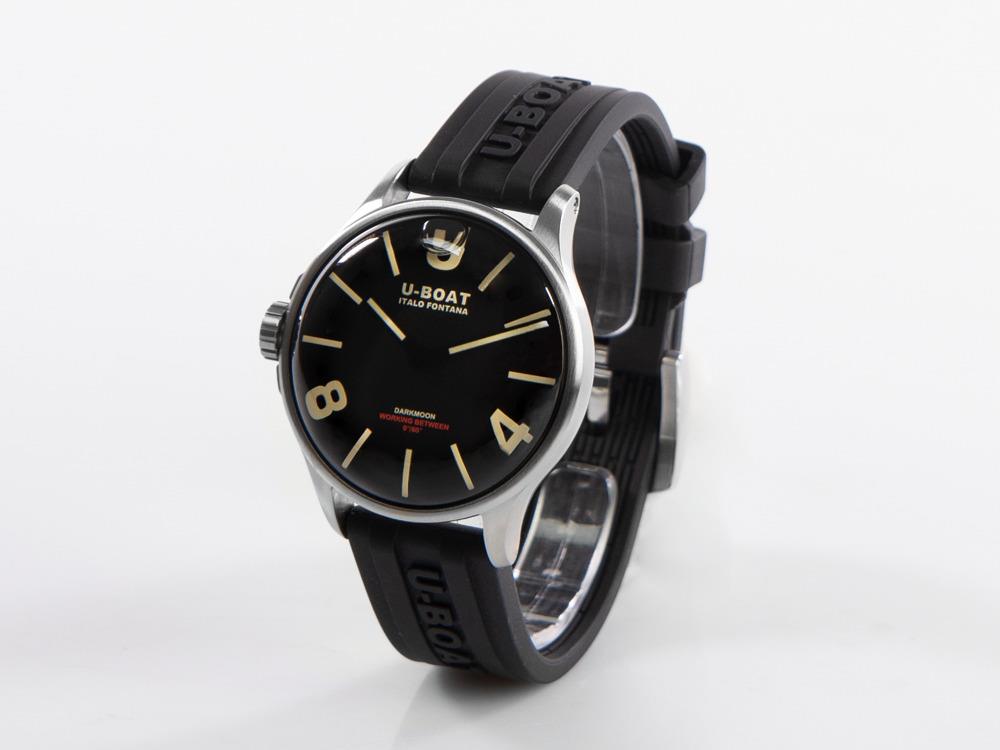 U-Boat Capsoil Darkmoon Quartz Uhr, Edelstahl, 40 mm, Schwarz, 9018