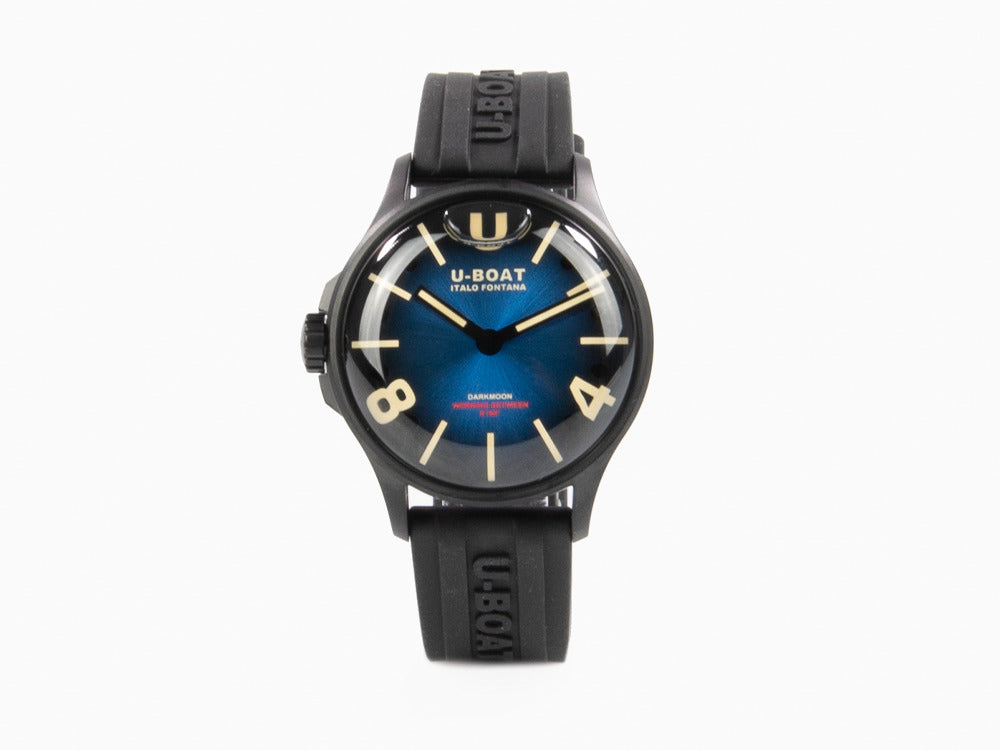 U-Boat Capsoil Darkmoon Quartz Uhr, Edelstahl PVD, 40 mm, Blau, 9020