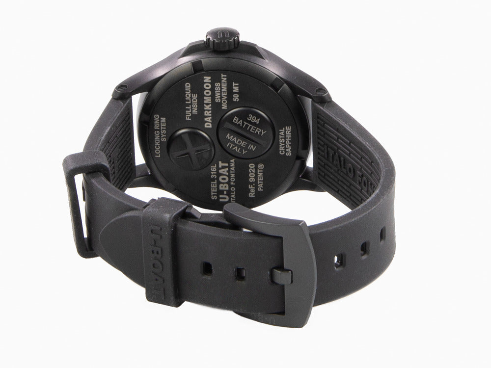 U-Boat Capsoil Darkmoon Quartz Uhr, Edelstahl PVD, 40 mm, Blau, 9020