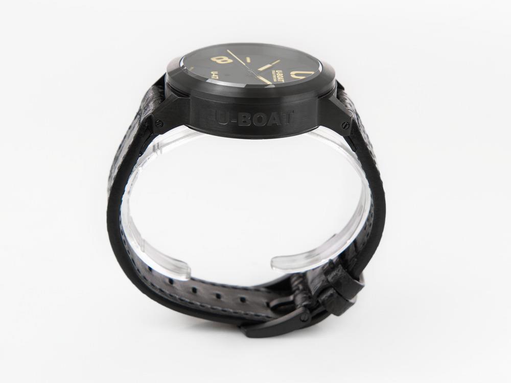 U-Boat U-47 Classico Dark Soul Automatik Uhr, IPB, 47 mm, Lederband, 9160