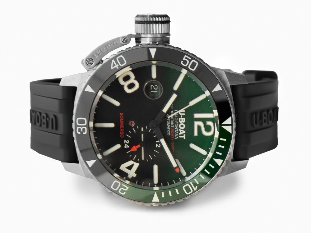 U-Boat Classico Sommerso Ghiera Ceramica Verde Automatik Uhr, 46 mm, 9520