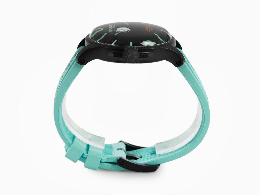 U-Boat Capsoil Darkmoon Aquamarine Curve, Quartz Uhr, IPB, 44 mm, Schwarz, 9526