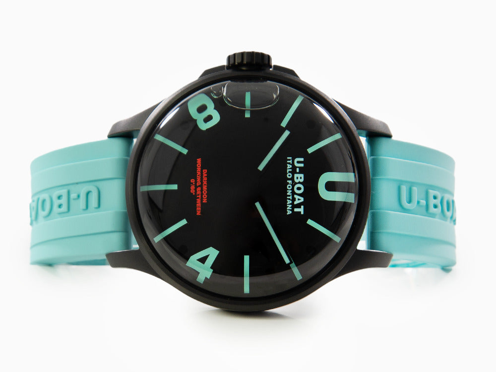 U-Boat Capsoil Darkmoon Aquamarine Curve, Quartz Uhr, IPB, 44 mm, Schwarz, 9526