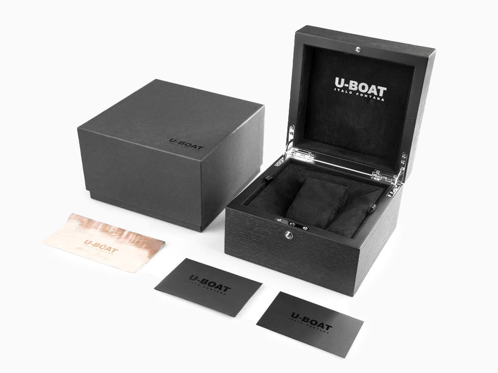 U-Boat Capsoil Darkmoon Aquamarine Curve, Quartz Uhr, IPB, 44 mm, Schwarz, 9526