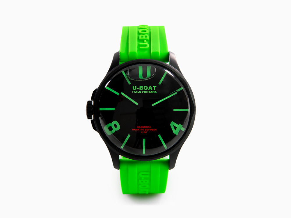 U-Boat Capsoil Darkmoon Green Curve Quartz Uhr, IPB, 44 mm, Schwarz, 9534