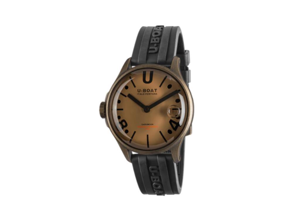 U-Boat Capsoil Darkmoon Curve Vintage Quartz Uhr, 40 mm, Braun, 9547