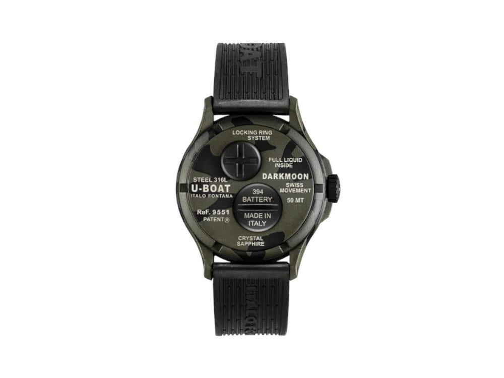 U-Boat Capsoil Darkmoon Curve Camouflage Quartz Uhr, 40 mm, Grau, 9551