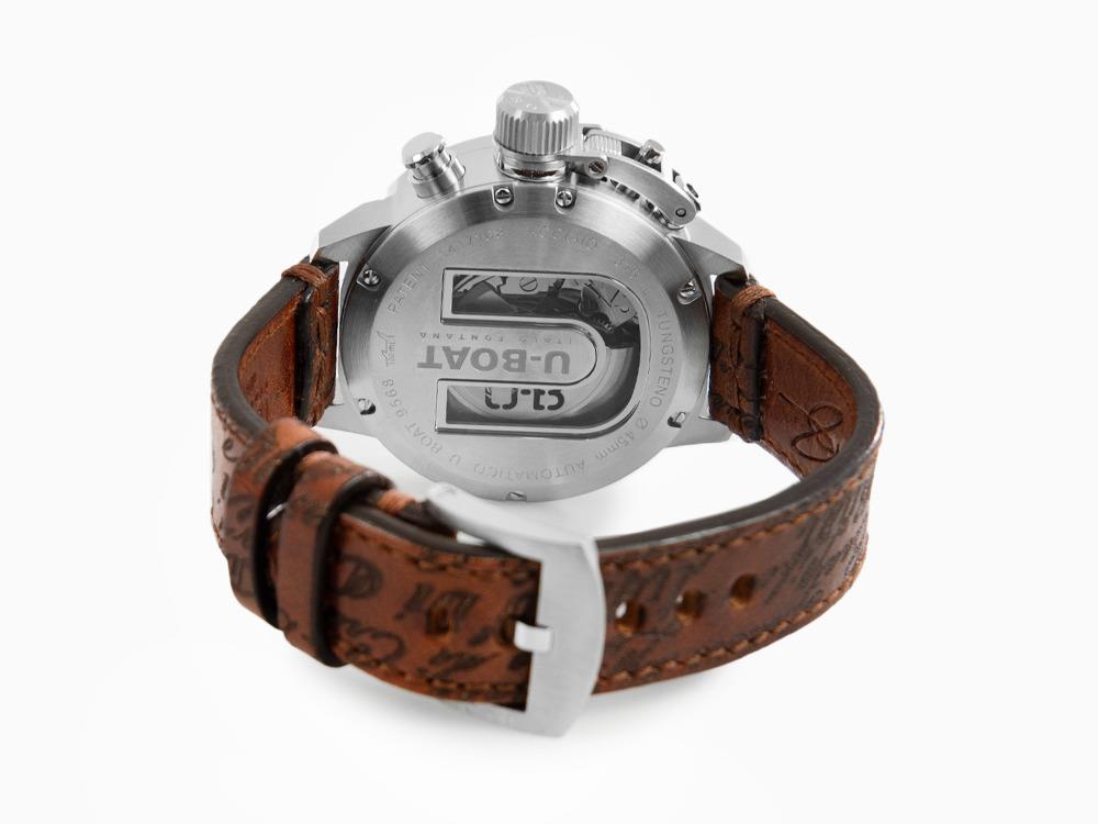 U-Boat Classico Tungsteno Chronograph Automatik Uhr, Beige, 45 mm, 9568